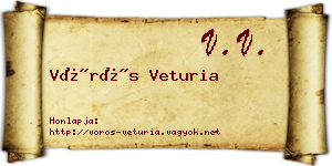 Vörös Veturia névjegykártya